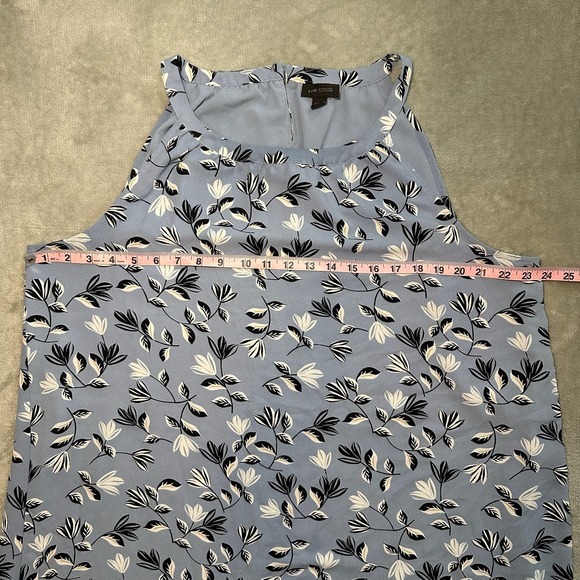 J Jill Wearever Shift Dress Women Size XL Blue Floral Ruffle Cottagecore Boho - Picture 6 of 12